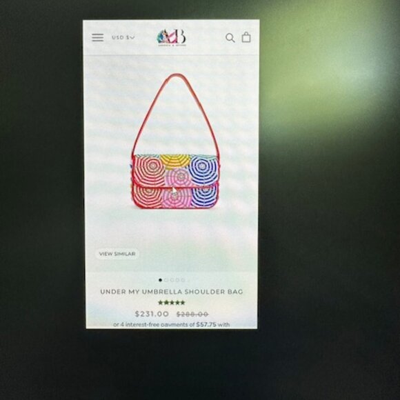 NWT America and Beyond Under My Umbrella Shoulder Bag - Picture 12 of 12